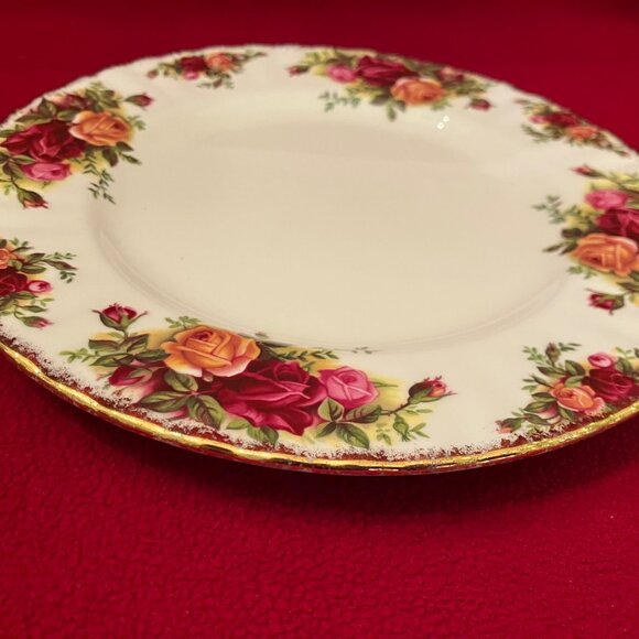 Vintage Royal Albert Old Country Roses Replacement Salad Plate, Crazed Glaze - Picture 4 of 10